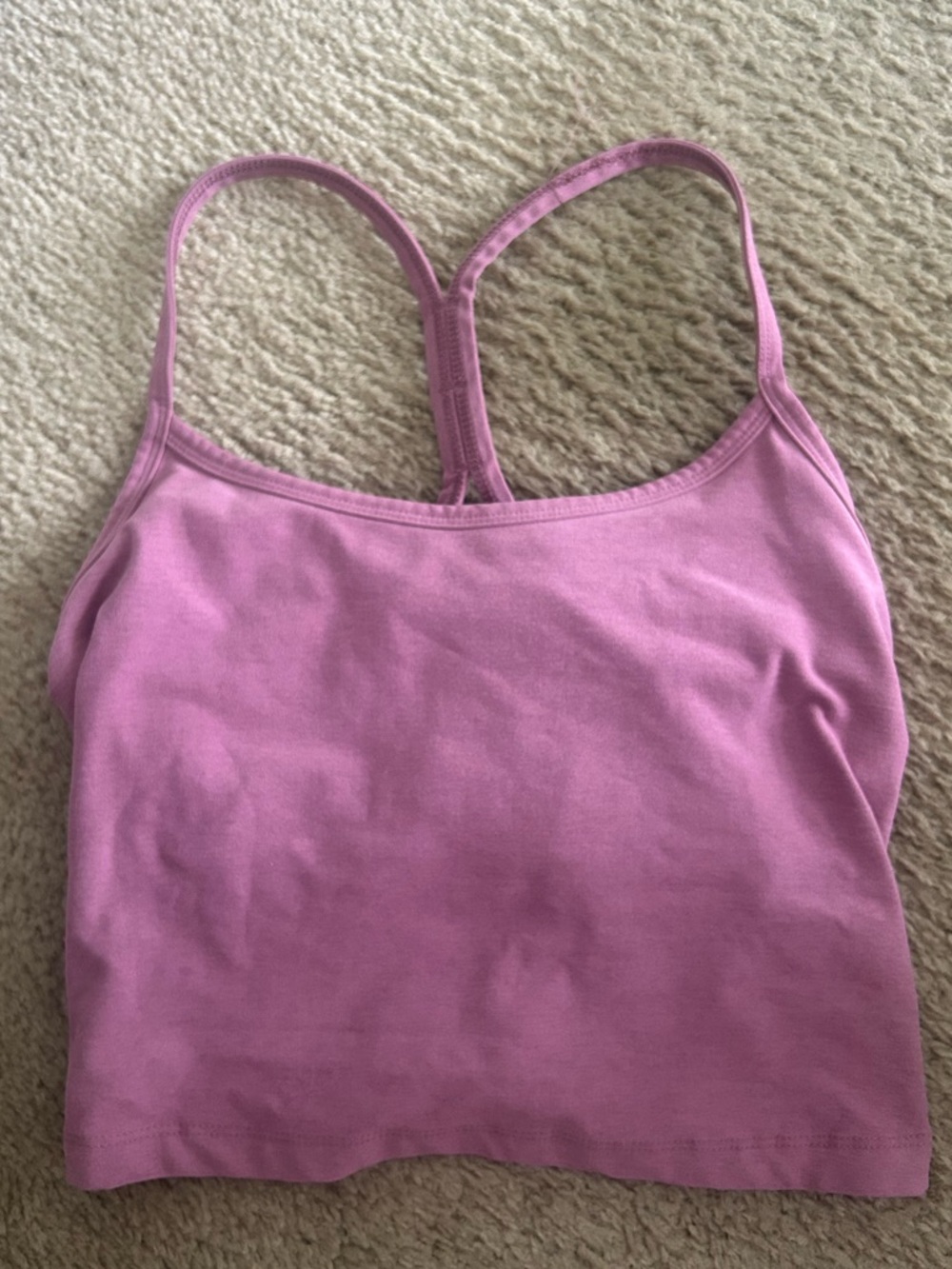 Beyond Yoga Mauve/Pink Cropped Strappy Bralette